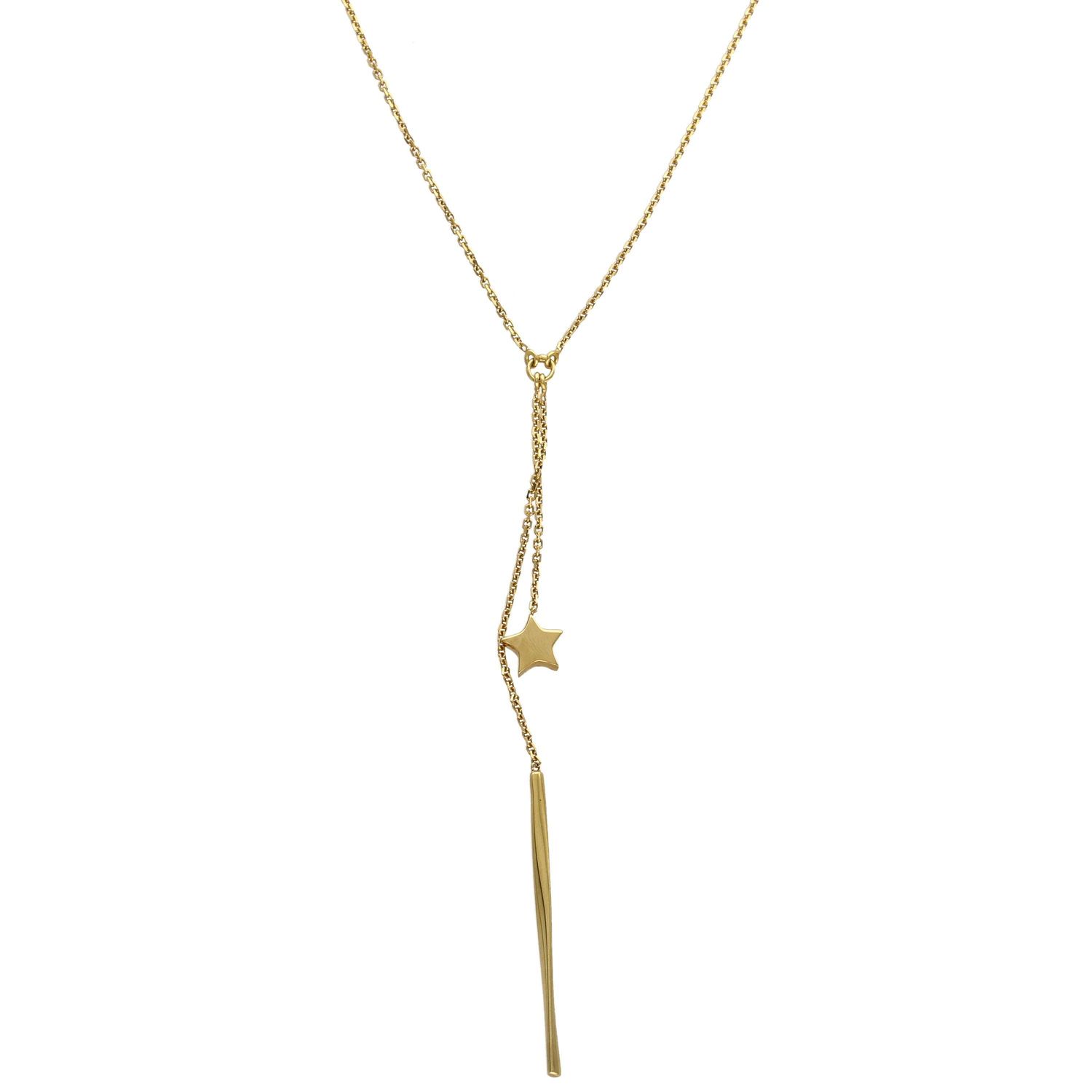 Złoty naszyjnik DALL'ACQUA GOLD łańcuszkowy z gwiazdką i patyczkiem C OZ 81.jpg